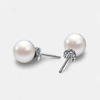 Puces d'oreilles à perle, argent massif 925 — vue 3