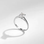 Bague solitaire moissanite taille ronde — vue 6