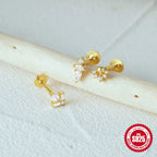 Bijou de cartilage motif nœud, argent 925 — vue 4