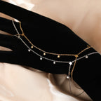 Bracelet étoile sur chaîne fine dorée — vue 3