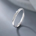 Bague anneau rond lisse en argent massif 925