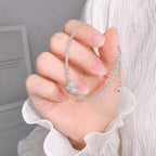 Bracelet à petites fleurs, argent 925 doré — vue 4