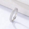 Bague géométrique pavée de zircons, argent 925 — vue 6