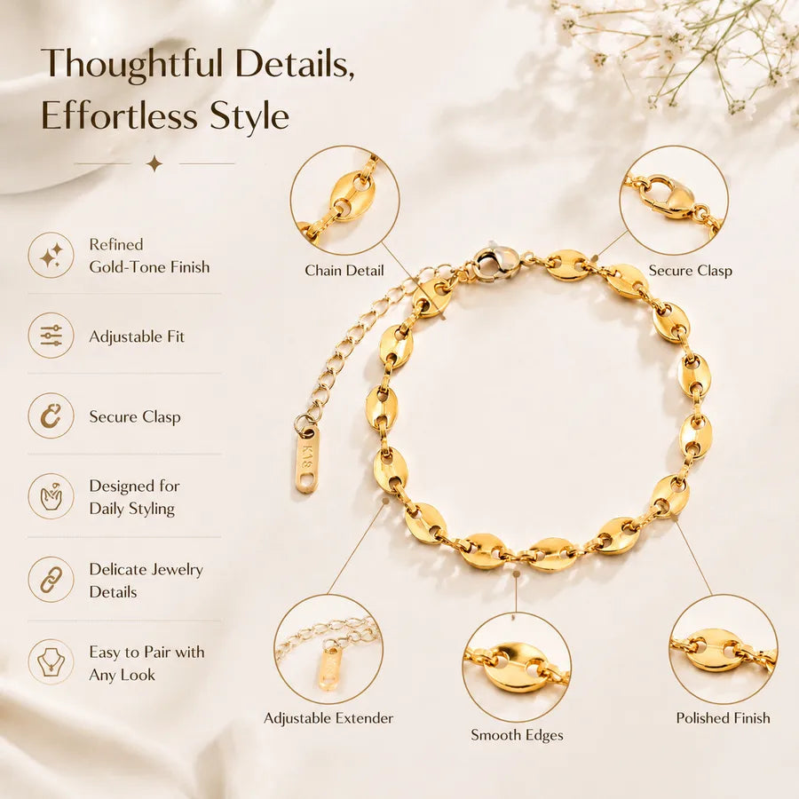 Bracelet maille marine en acier inoxydable — vue 4