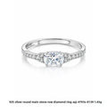 Bague à zircon blanc taille carrée — vue 6