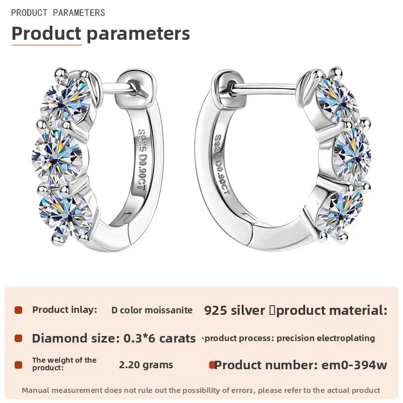 Puces d'oreilles en U serties, argent 925 — vue 6