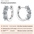 Puces d'oreilles en U serties, argent 925 — vue 6