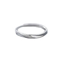 Bague anneau rond lisse, argent massif 925 — vue 6