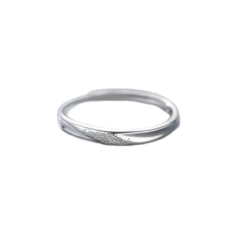 Bague anneau rond lisse, argent massif 925 — vue 6