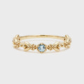 Bague anneau lisse serti d'un zircon, argent 925 — vue 7