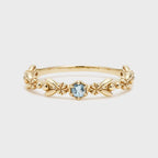 Bague anneau lisse serti d'un zircon, argent 925 — vue 7