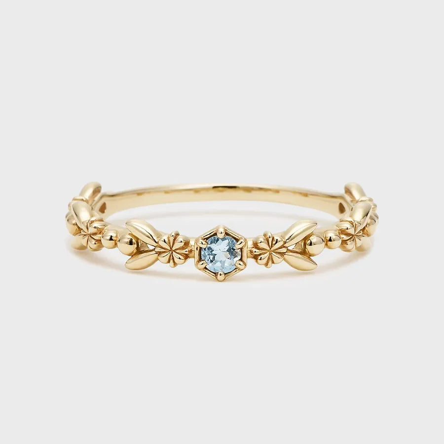 Bague anneau lisse serti d'un zircon, argent 925 — vue 7