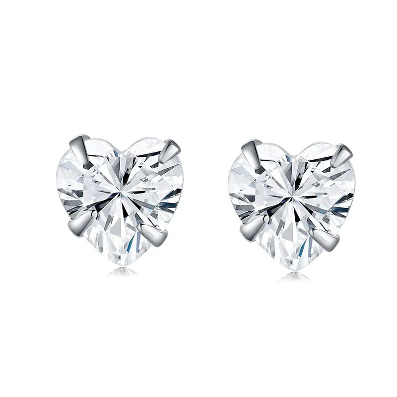 Puces d'oreilles étoile ou cœur, argent 925 — vue 9