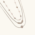 Collier de perles rondes à fermoir argenté — vue 6