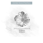 Puces d'oreilles pivoine ciselée, argent 925 — vue 2