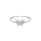 Bague ouverte à motif papillon, argent 925 — vue 4