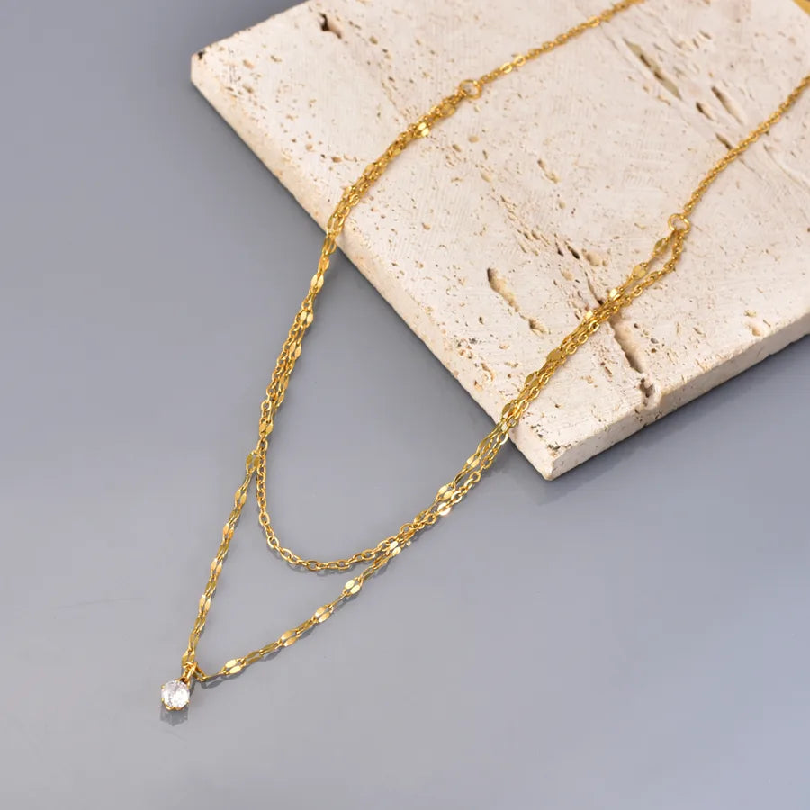 Collier maille grain de café, acier doré — vue 6