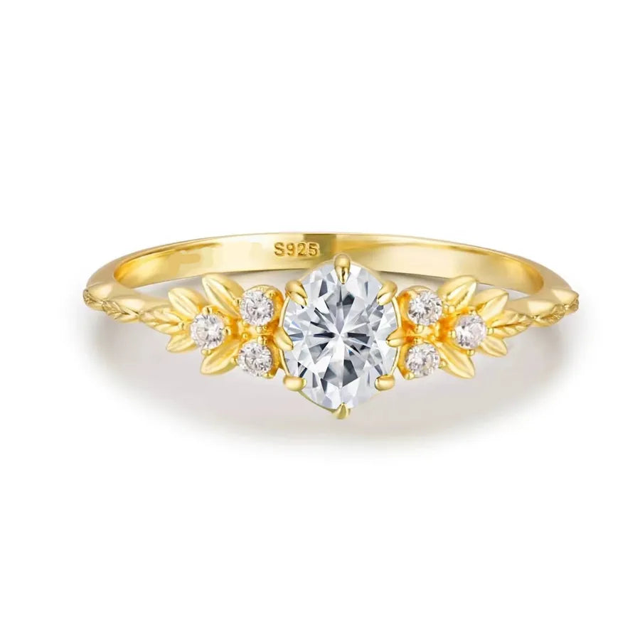 Bague géométrique sertie de zircons, argent 925 — vue 6