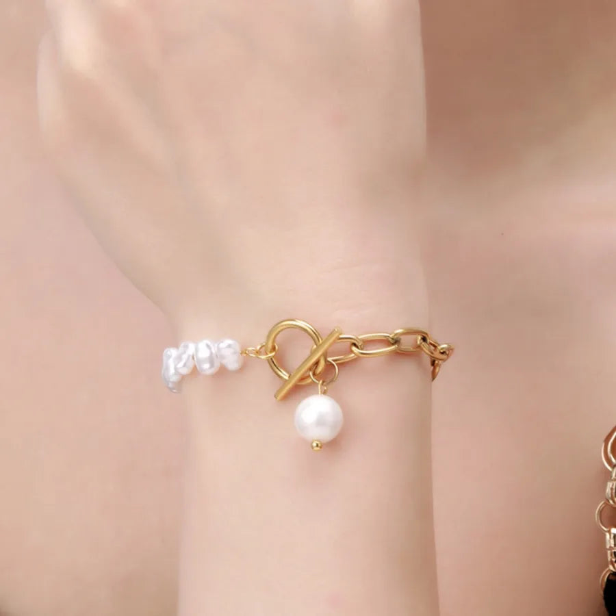 Bracelet perle et maille trombone — vue 4