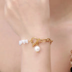 Bracelet perle et maille trombone — vue 4