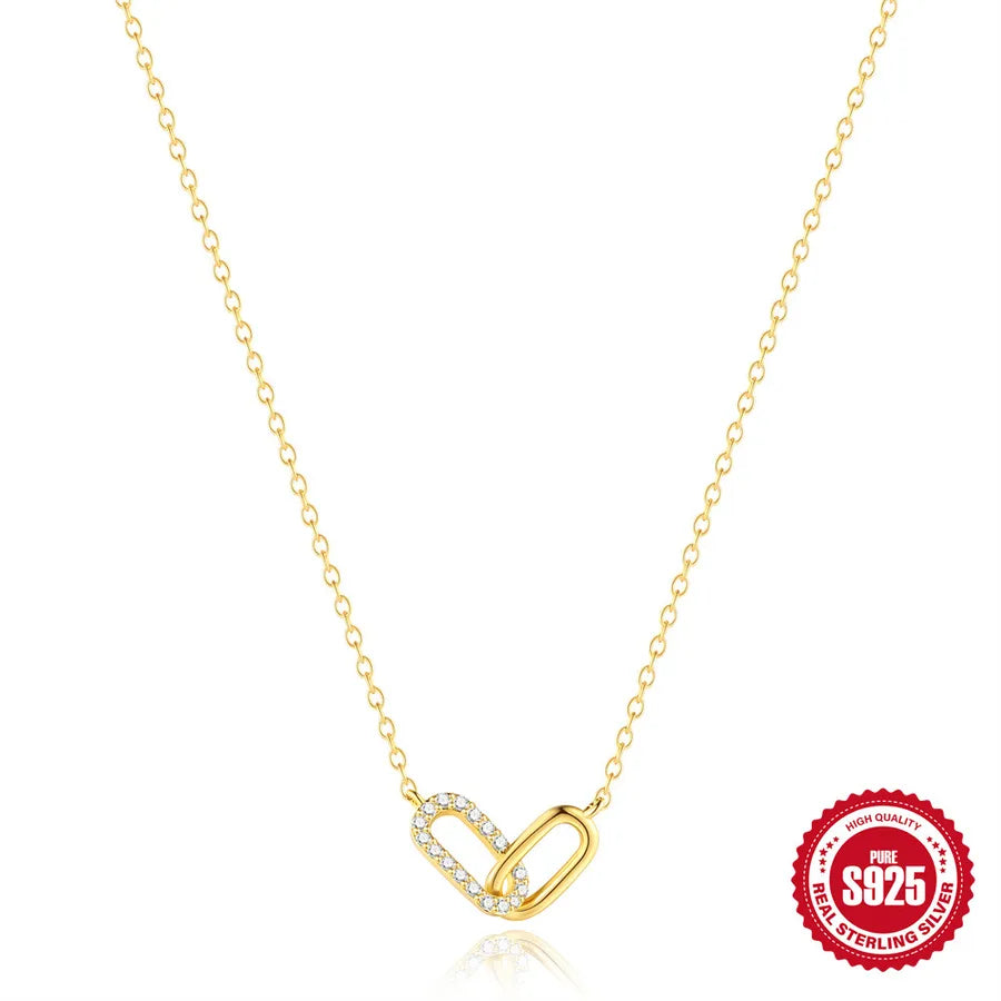 Collier de clavicule serti, argent 925 — vue 5