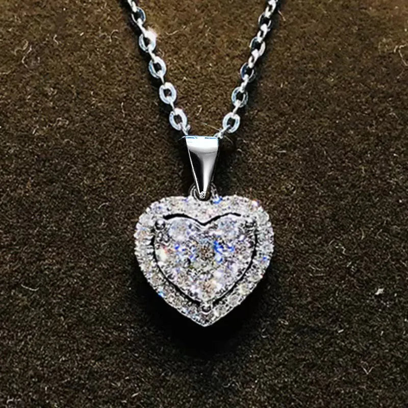 Collier cœur sur chaîne fine, argent 925 — vue 6