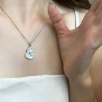 Collier pendentif gourde, argent massif 925 — vue 2
