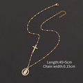 Collier croix et médaille, chaîne fine — vue 6
