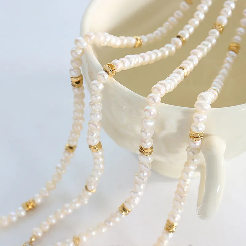 Collier de perles d'eau douce irrégulières — vue 4