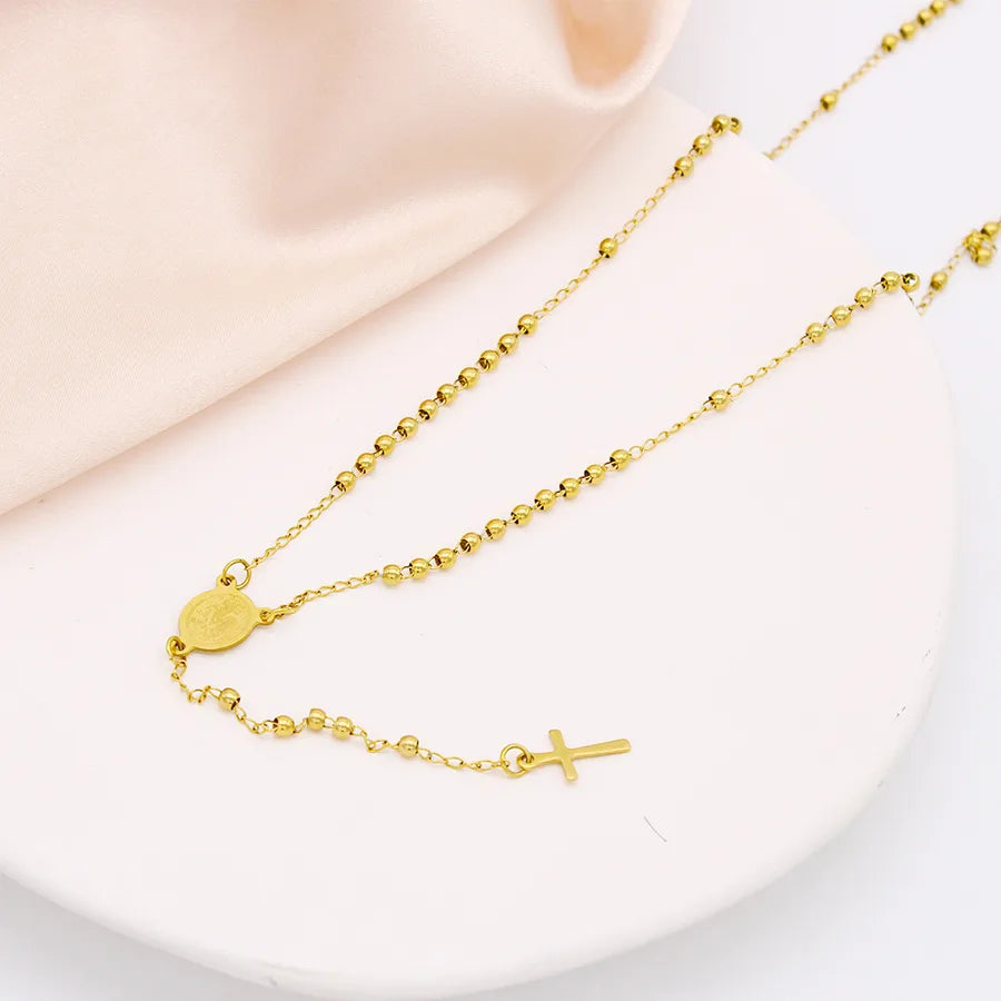Collier croix, acier inoxydable — vue 2