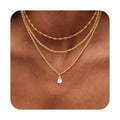 Collier multi-rangs à pendentifs gouttes — vue 7