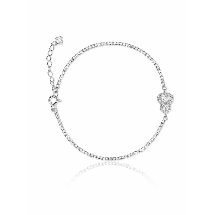 Bracelet à petites fleurs, argent 925 doré — vue 5