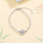 Bracelet à petites fleurs, argent massif 925 — vue 3