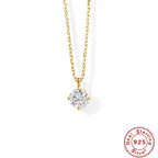 Collier à pendentif géométrique serti, argent massif 925