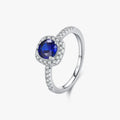 Bague à zircon rond, finition rhodiée — vue 7