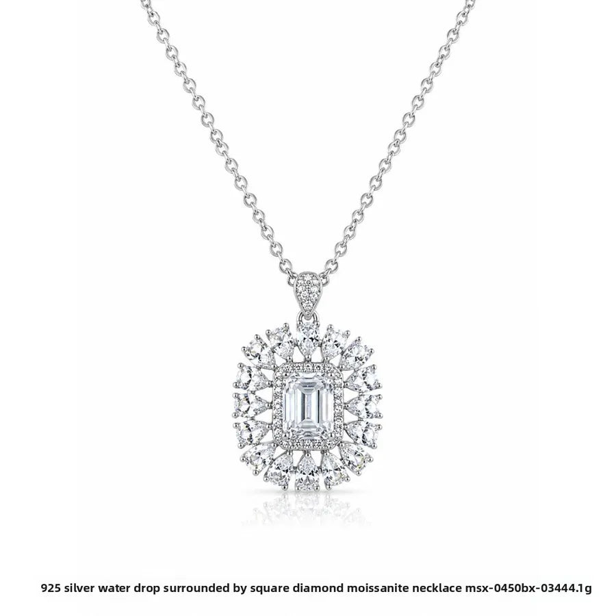Ras-de-cou à moissanite taille goutte — vue 6