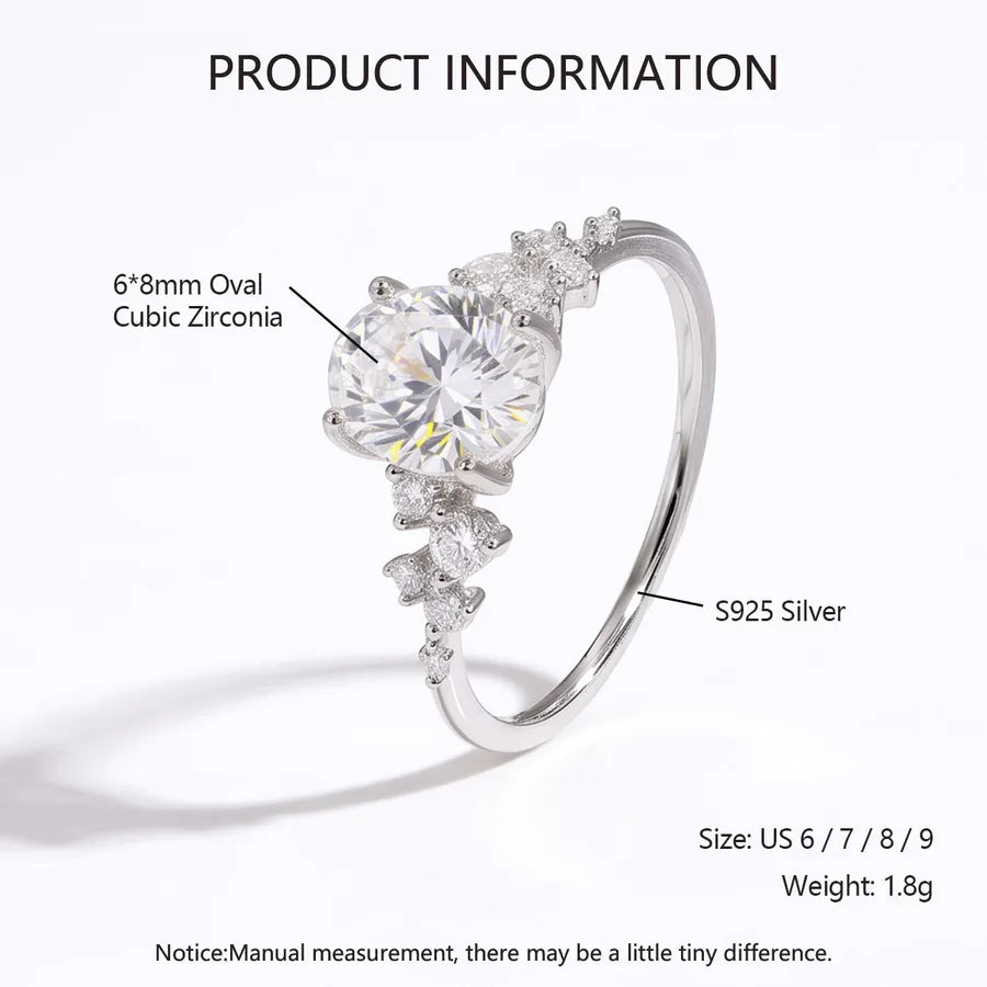 Alliance sertie de zircons, argent 925 — vue 3
