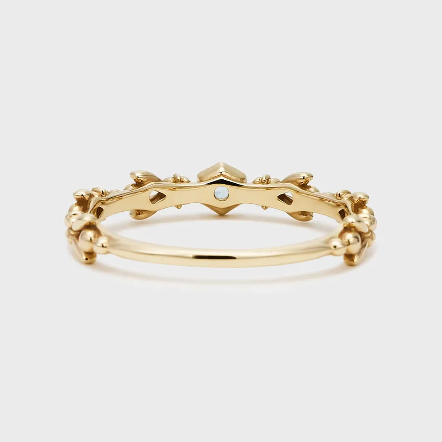 Bague anneau lisse serti d'un zircon, argent 925 — vue 5