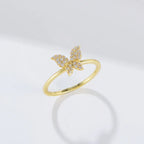 Bague papillon sertie de zircons, argent 925 — vue 2