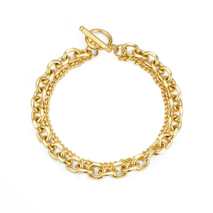 Bracelet maille ondulée à fermoir en T — vue 5