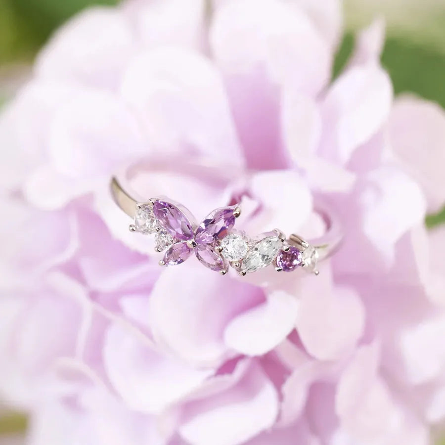 Bague papillon ciselé, argent massif 925 — vue 2