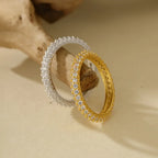 Bague aux lignes géométriques en argent massif 925