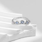 Bague à monture en vague, argent massif 925 — vue 7