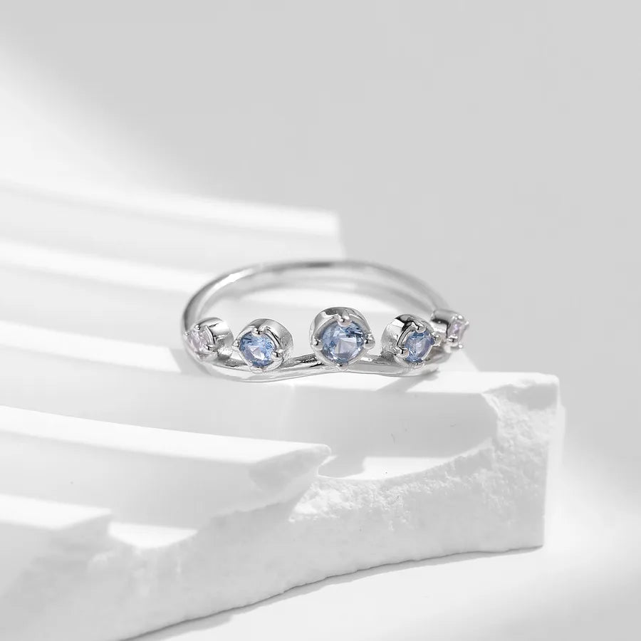 Bague à monture en vague, argent massif 925 — vue 7