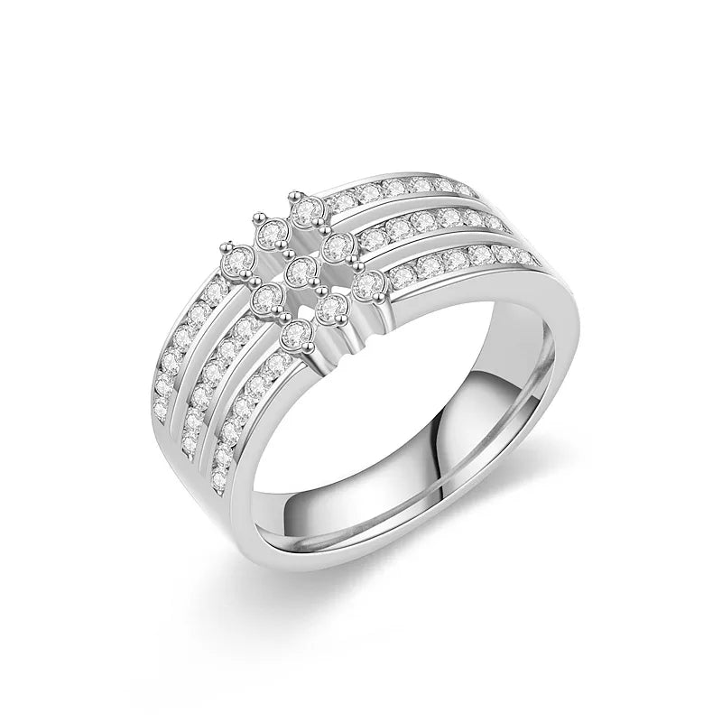 Bague à monture en U, acier titane unisexe — vue 4