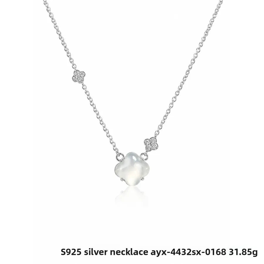 Collier à pendentif serti, argent 925 doré — vue 7