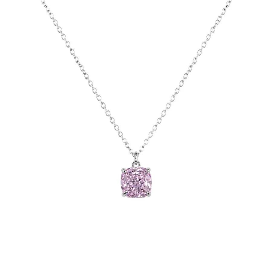 Collier à pendentif zircon, chaîne dorée — vue 5