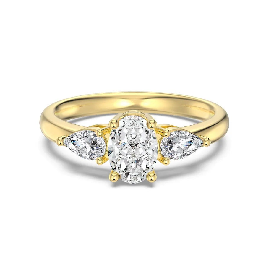 Bague pierre fleur de givre 1 carat, argent 925 — vue 7