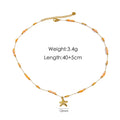 Collier étoile de mer, chaîne fine dorée — vue 6