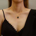 Collier à pastille émaillée, chaîne fine — vue 6